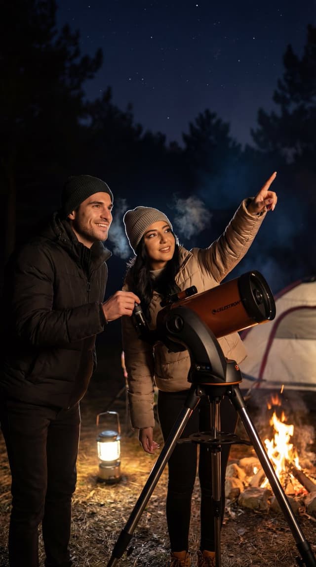 Ultra-Photorealistic Candid Film Still of Night Camping and Stargazing — output