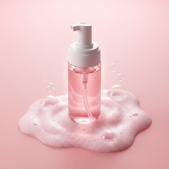 E-commerce Main Image - Minimalist Skincare Product Photography with Bubbles — output