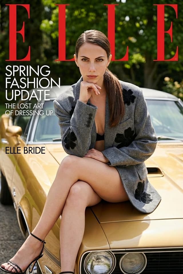 High-Fashion ELLE Magazine Cover Shot Prompt — output