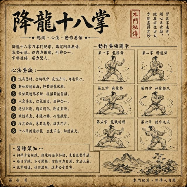 Infographic / Edu Visual - Ancient Dragon Palm Kung Fu Manual — output