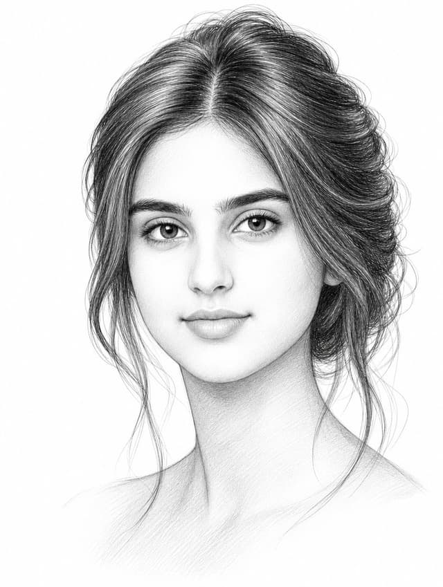 Profile / Avatar - Black and White Pencil Portrait — output