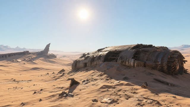 Comic / Storyboard - Crashed Spaceship Desert Wasteland — output