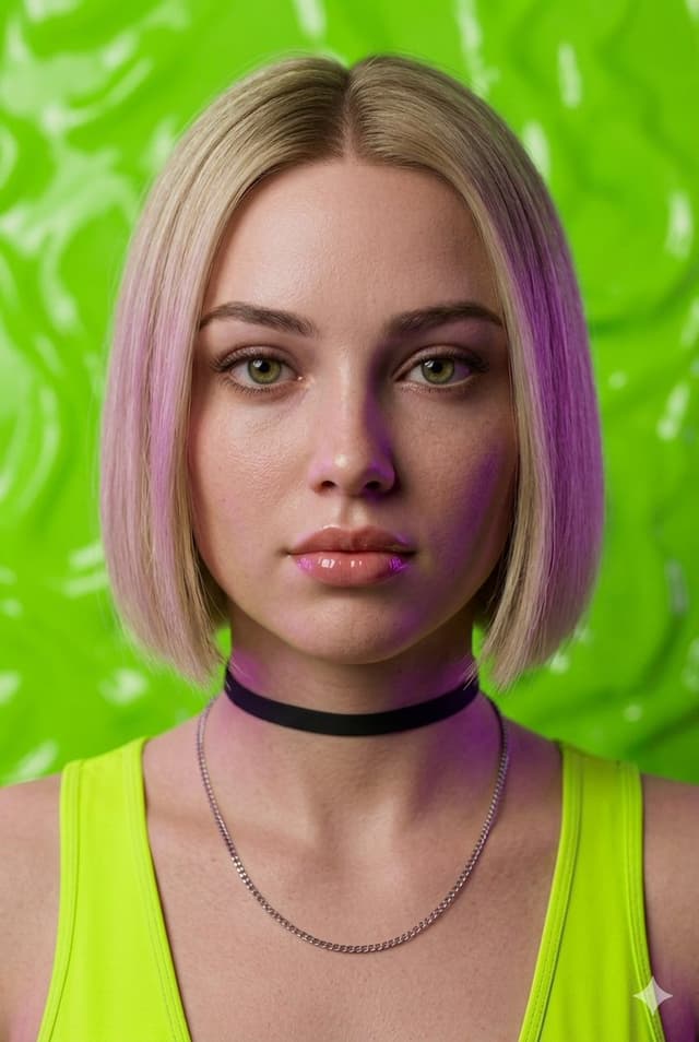 Social Media Post - Neon Digital Sketch Portrait — output