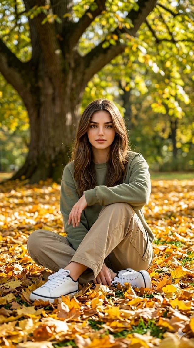Profile / Avatar - Autumn Park Relaxed Portrait — output