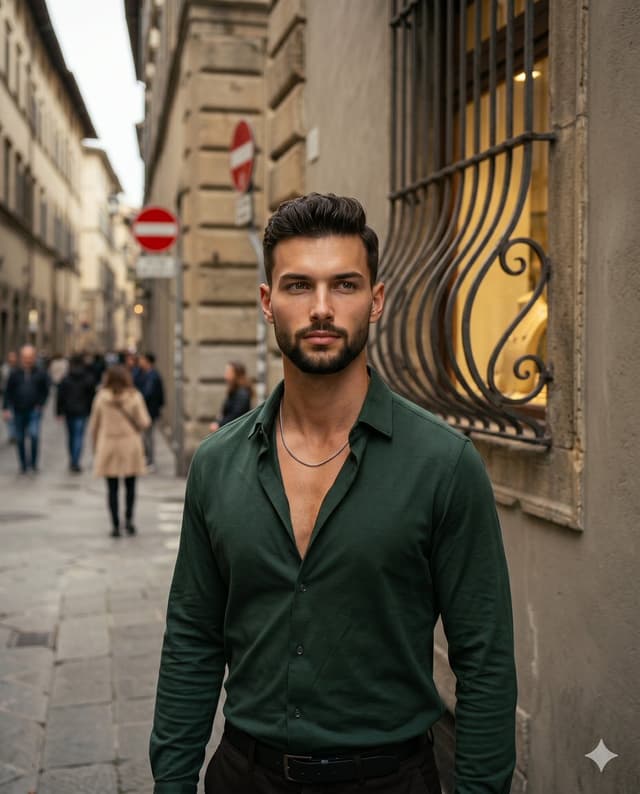 Profile / Avatar - Male Fashion Portrait in European Street — output