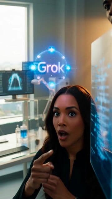 Grok Imagine Prompt: Dynamic cinematic close-up of xAI engineering team — cover