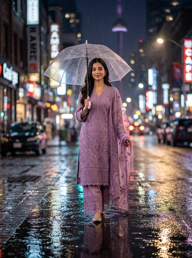 Profile / Avatar - Realistic Rain Portrait of a Woman — output