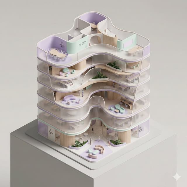 Infographic / Edu Visual - Conceptual Isometric Office Tower Model — output