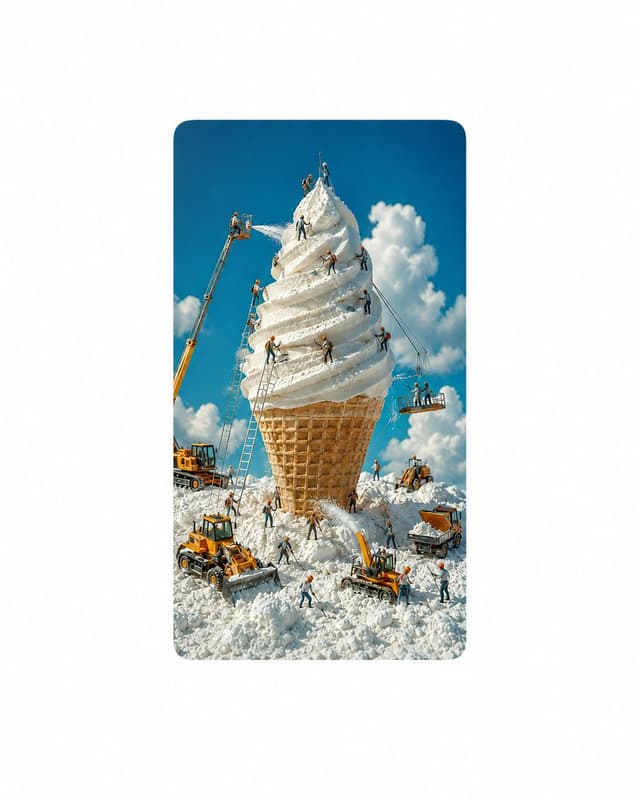 Social Media Post - Giant Ice Cream Construction Scene — output