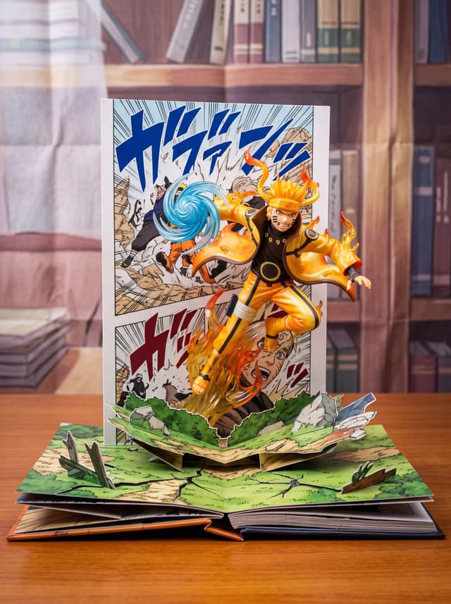 Comic / Storyboard - Uzumaki Naruto Pop-Up Book Prompt — output