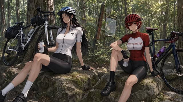 Comic / Storyboard - Cycling Break Forest Scene — output