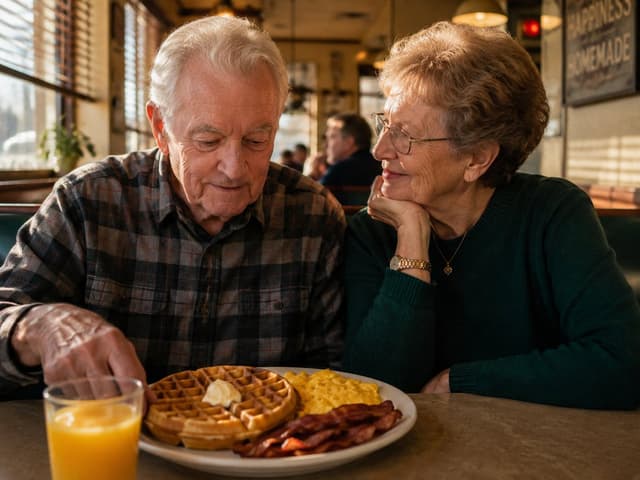 Social Media Post - Elderly Couple Diner Breakfast — output