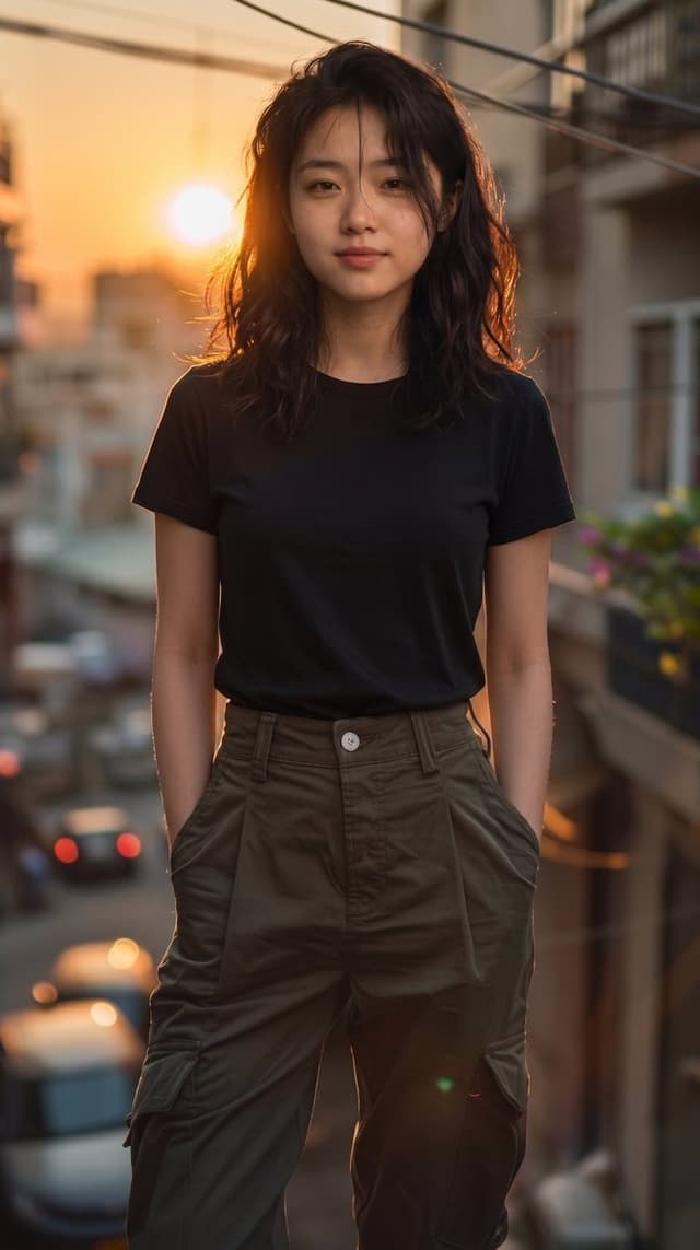 Social Media Post - Urban Cinematic Golden Hour Portrait — output