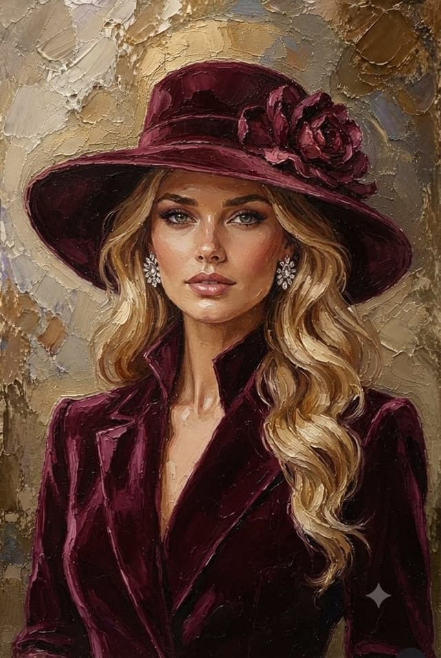 Profile / Avatar - Impasto Oil Painting Blonde Portrait — output