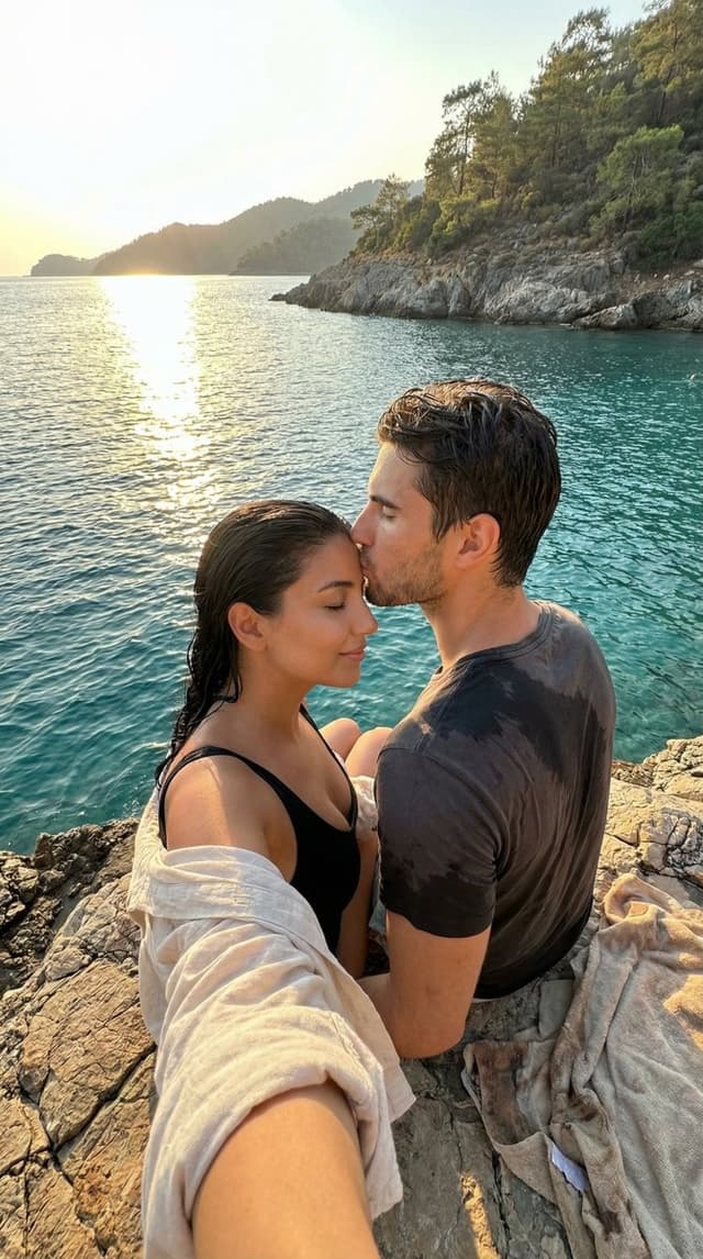 Social Media Post - Ultra-Photoreal Candid Romance Film Still in Muğla — output
