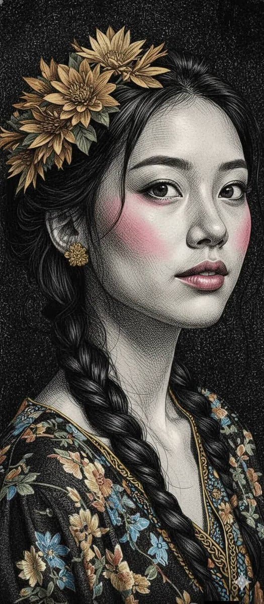 Engraved Surreal Illustration Portrait — output