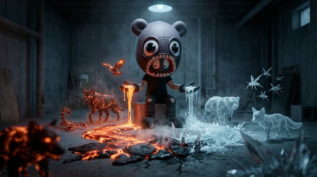 Game Asset - Cinematic Dark Fantasy Scene of Elemental Collision — output