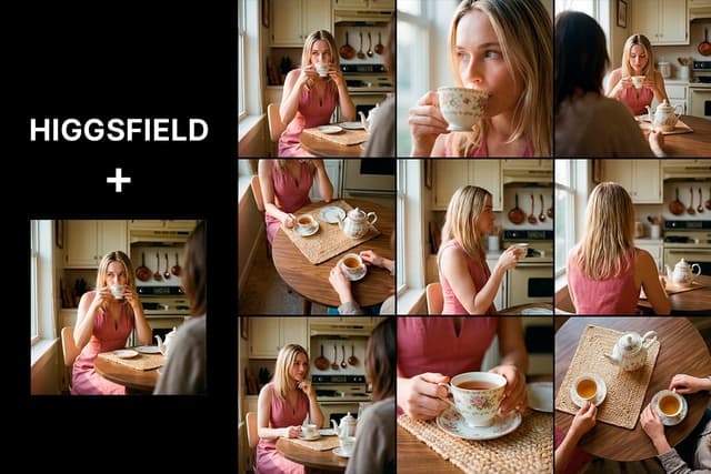 Cozy Cinematic Lifestyle Photo Series of a Woman in a Sunlit Kitchen — output