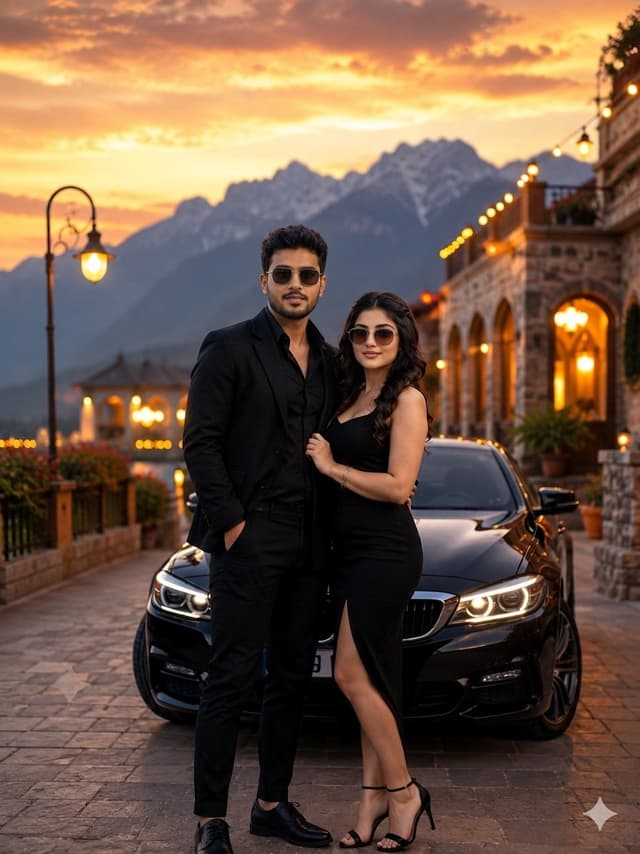 Product Marketing - Fashion Photography Couple with Luxury Car — output