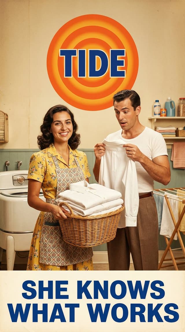 Vintage 1950s Detergent Ad Recreation Prompt — output