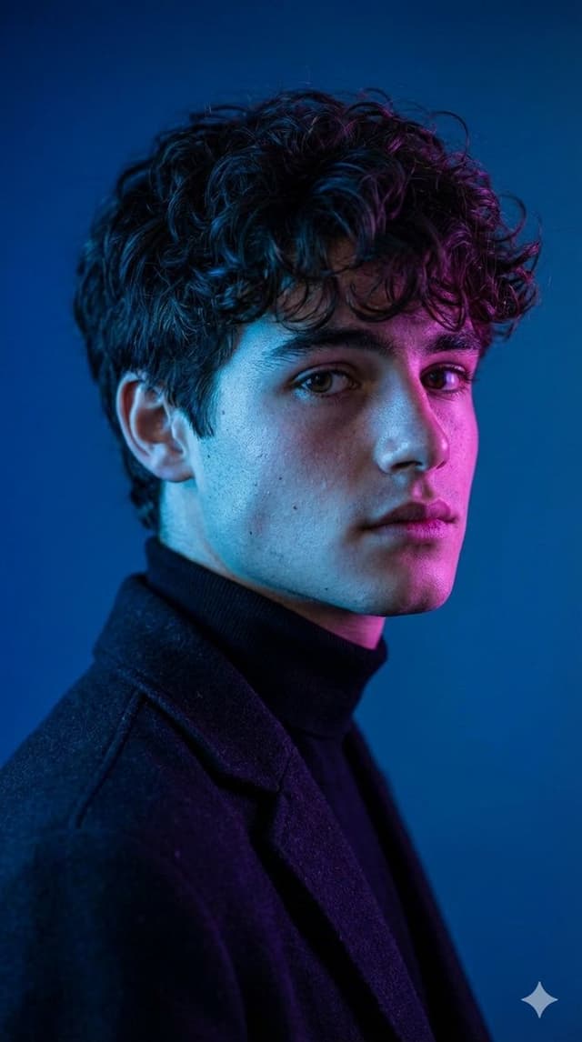 Dramatic Cinematic Portrait with Contrasting Lighting — output