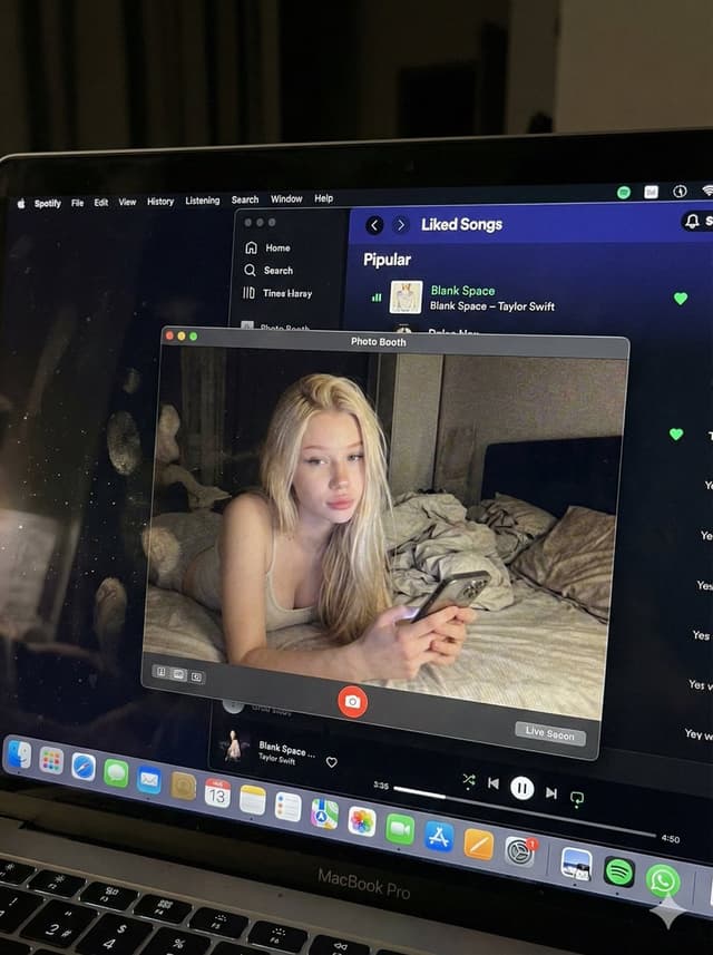 YouTube Thumbnail - Photorealistic MacBook Screen POV Selfie Prompt — output