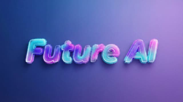 Product Marketing - Futuristic Fluffy Glass Typography Art — output