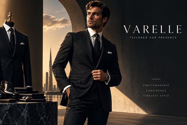 Product Marketing - Luxury Suit Fashion Editorial Prompt — output