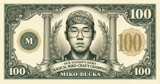 Social Media Post - Classic Anime Nerd Otaku in the Style of Currency — output