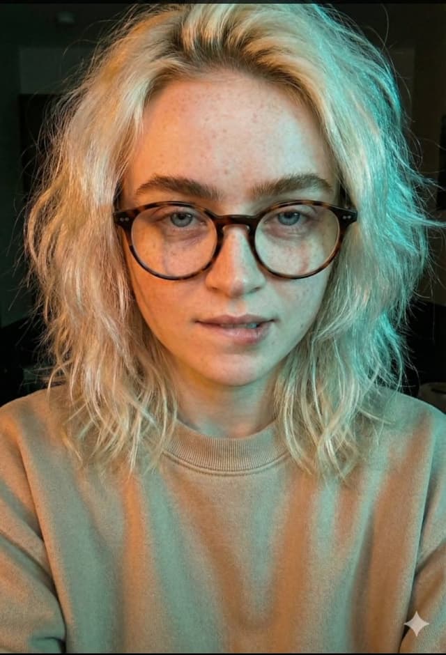 Profile / Avatar - JSON Prompt for Cinematic Dual-Tone Selfie Portrait — output
