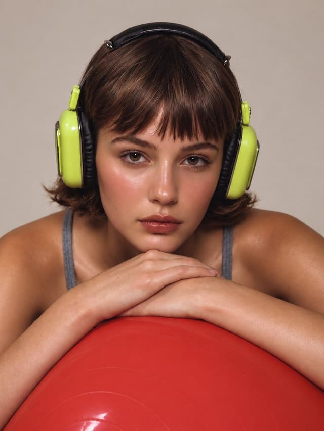 Profile / Avatar - Editorial Portrait with Retro Headphones — output