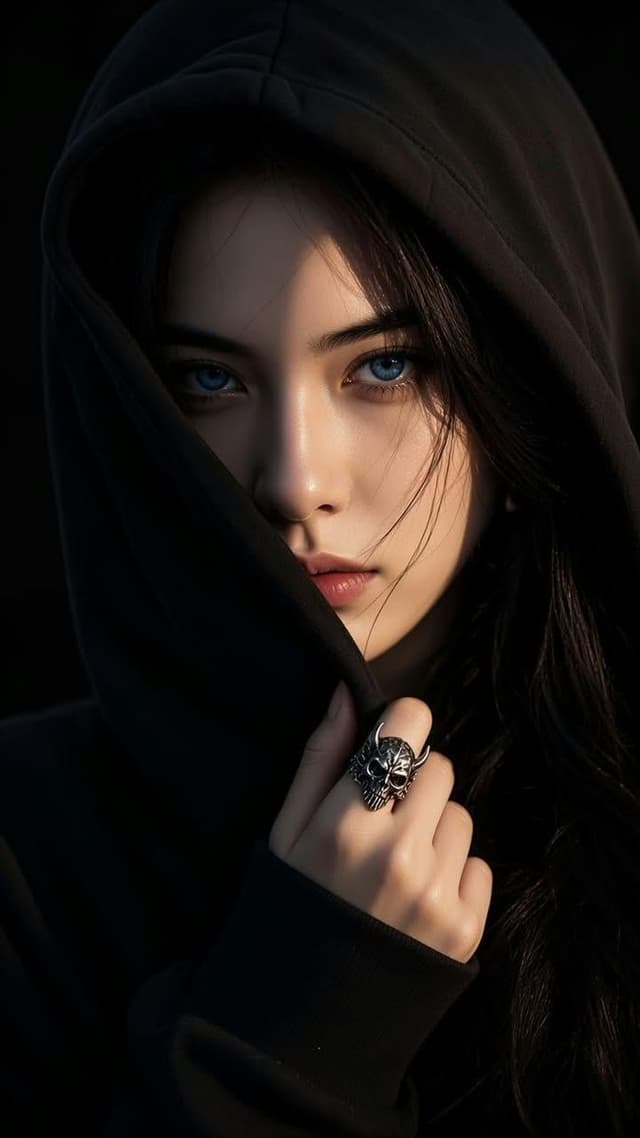 Profile / Avatar - Shadowed Hooded Portrait — output