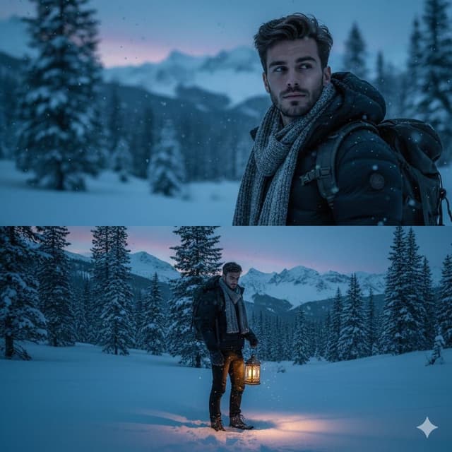 Cinematic Winter Forest Portrait — output