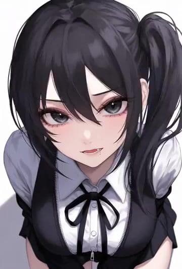 Anime style video prompt of a young woman delivering an insulting line — cover