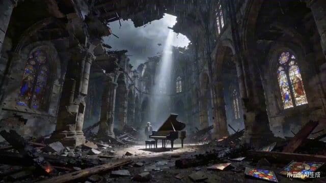 The Pianist and the Ruins (Time Reversal) — cover