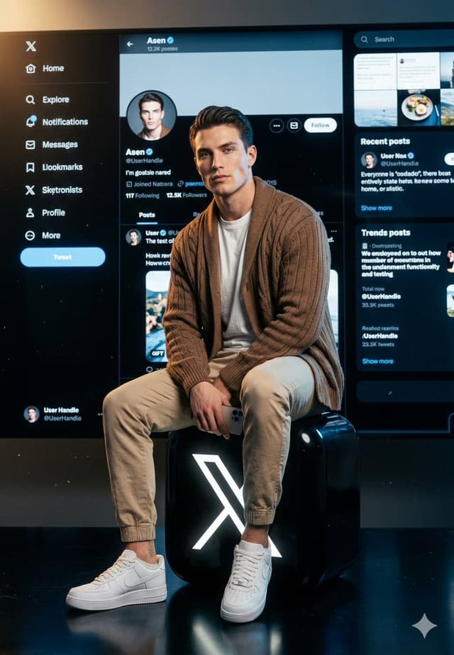 Profile / Avatar - X/Twitter UI Interaction Scene — output
