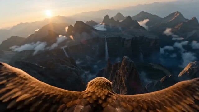 Dramatic mountain range eagle dive sequence for Seedance 2 — cover