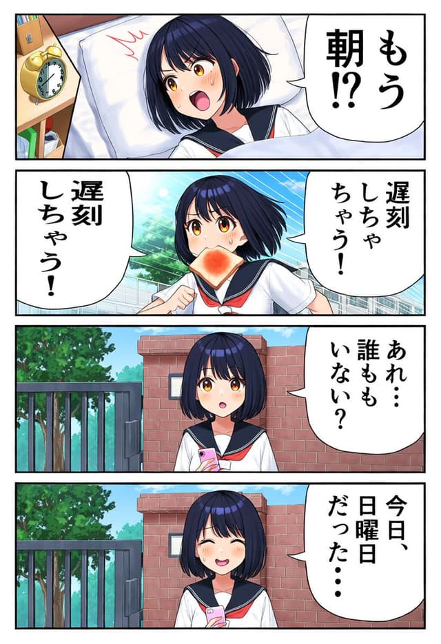 Comic / Storyboard - Four-Panel Schoolgirl Sunday Manga — output