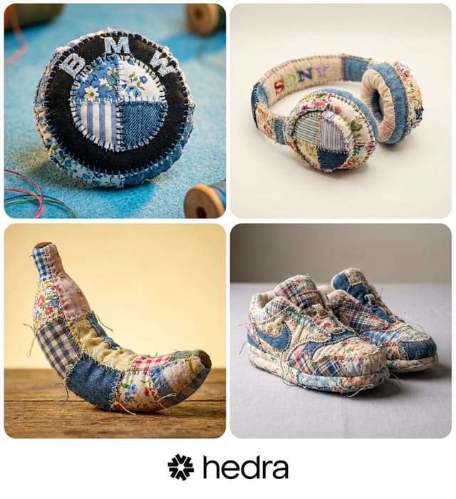 E-commerce Main Image - Hyper-realistic Patchwork Amigurumi Product Photo Prompt — output