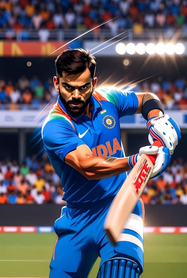Virat Kohli Nano-Style Cricket Cartoon — output