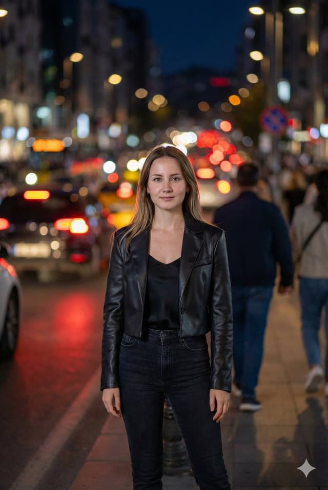 Street Fashion Editorial at Night with Motion Blur — output