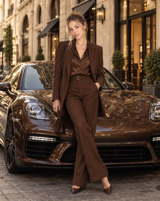 Product Marketing - Luxury Fashion Editorial with Sports Sedan — output