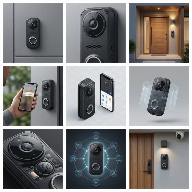 E-commerce Main Image - Smart Doorbell Product Visualization Collage Prompt — output