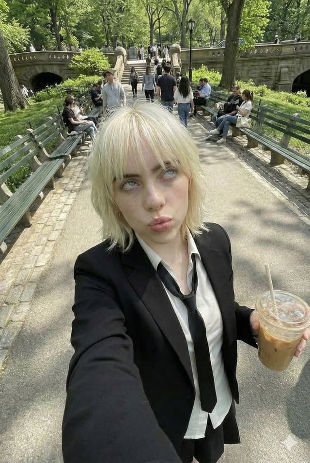 Social Media Post - Candid Selfie in School Uniform with Freckles — output