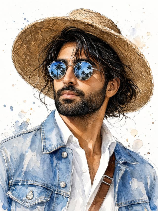 Profile / Avatar - Watercolor Travel Portrait — output