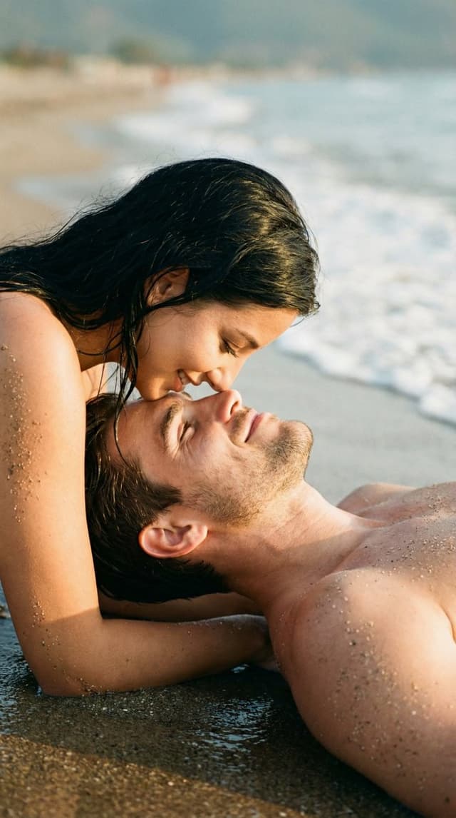 Ultra-Photoreal Candid Beach Romance Close-up Prompt — output