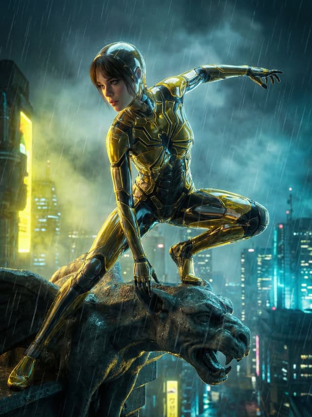 Game Asset - Crystal Spider Suit in Neo-Tokyo — output
