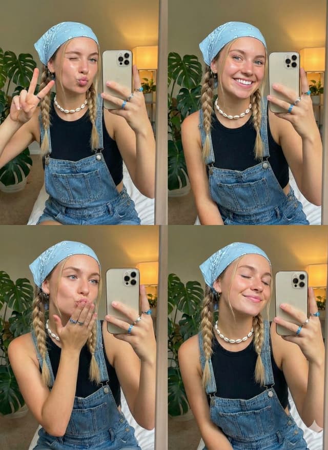 Profile / Avatar - Playful Selfie Portrait with Multiple Poses — output