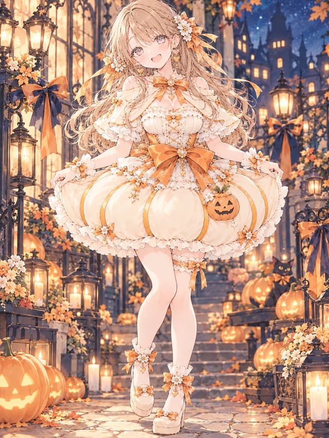 Profile / Avatar - Pumpkin Dress Halloween Prompt