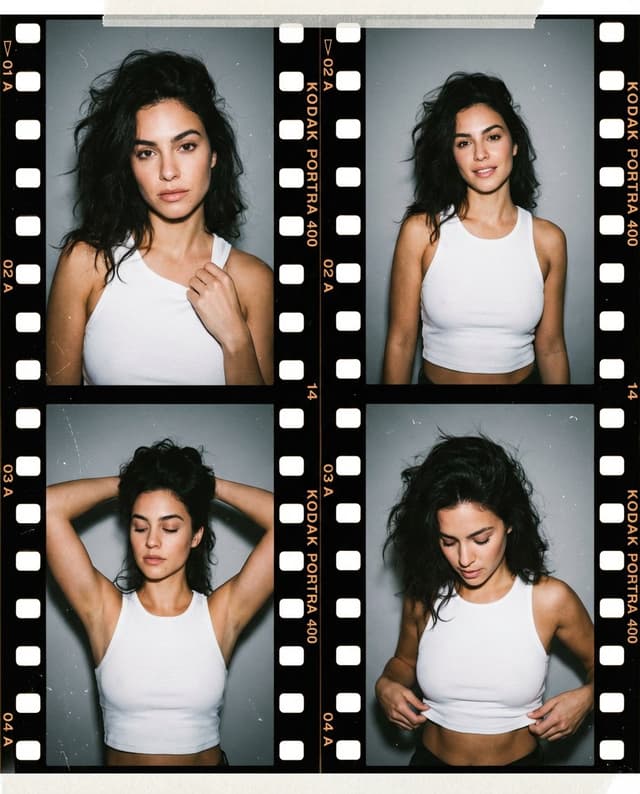 Editorial Portrait Contact Sheet Aesthetic — output